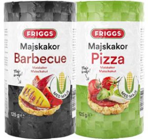 Friggs majskakor, pizza och barbecue